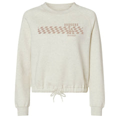 Los Angeles Dodgers Soft as a Grape Women's Tonal Checkered Sweatshirt - MLB Sweatshirts
