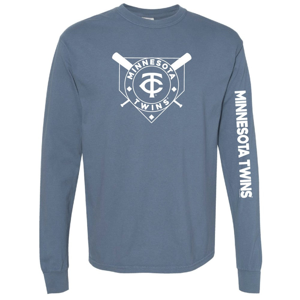 Minnesota Twins Soft as a Grape Women's Pigment Dye Long Sleeve T-Shirt - MLB T-shirts