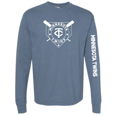 Minnesota Twins Soft as a Grape Women's Pigment Dye Long Sleeve T-Shirt - MLB T-shirts