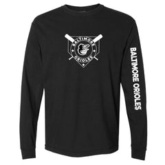 Baltimore Orioles Soft as a Grape Women's Pigment Dye Long Sleeve T-Shirt - MLB T-shirts