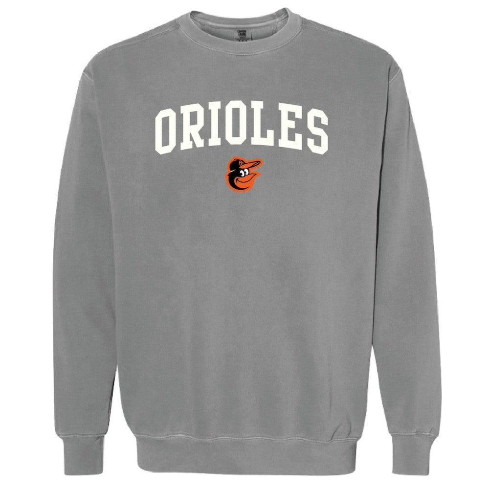 Baltimore Orioles Soft as a Grape Women's Pigment Dye Pullover Sweatshirt - MLB Pullover