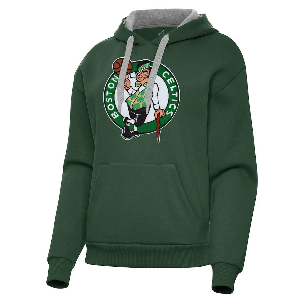 Hunter Green Boston Celtics Antigua Women's Victory Pullover Hoodie | NBA