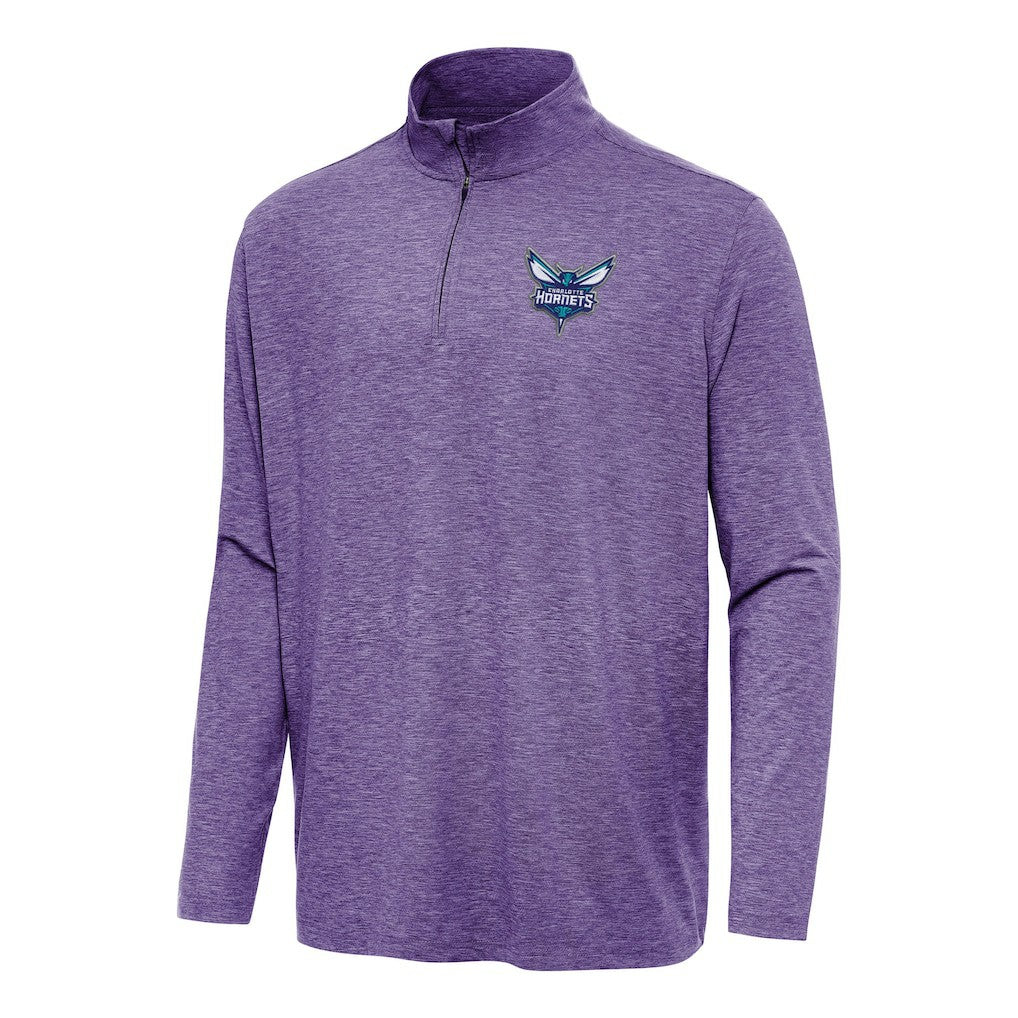Heather Purple Charlotte Hornets Antigua Hunk Quarter-Zip Top | NBA
