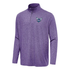 Heather Purple Charlotte Hornets Antigua Hunk Quarter-Zip Top | NBA