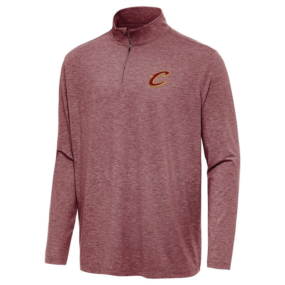 Heather Wine Cleveland Cavaliers Antigua Hunk Quarter-Zip Top sale | NBA