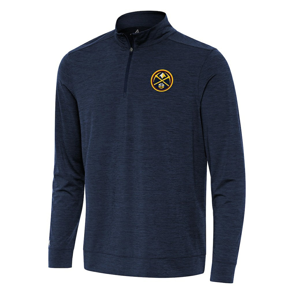Heather Navy Denver Nuggets Antigua Bright Quarter-Zip Top sale | NBA