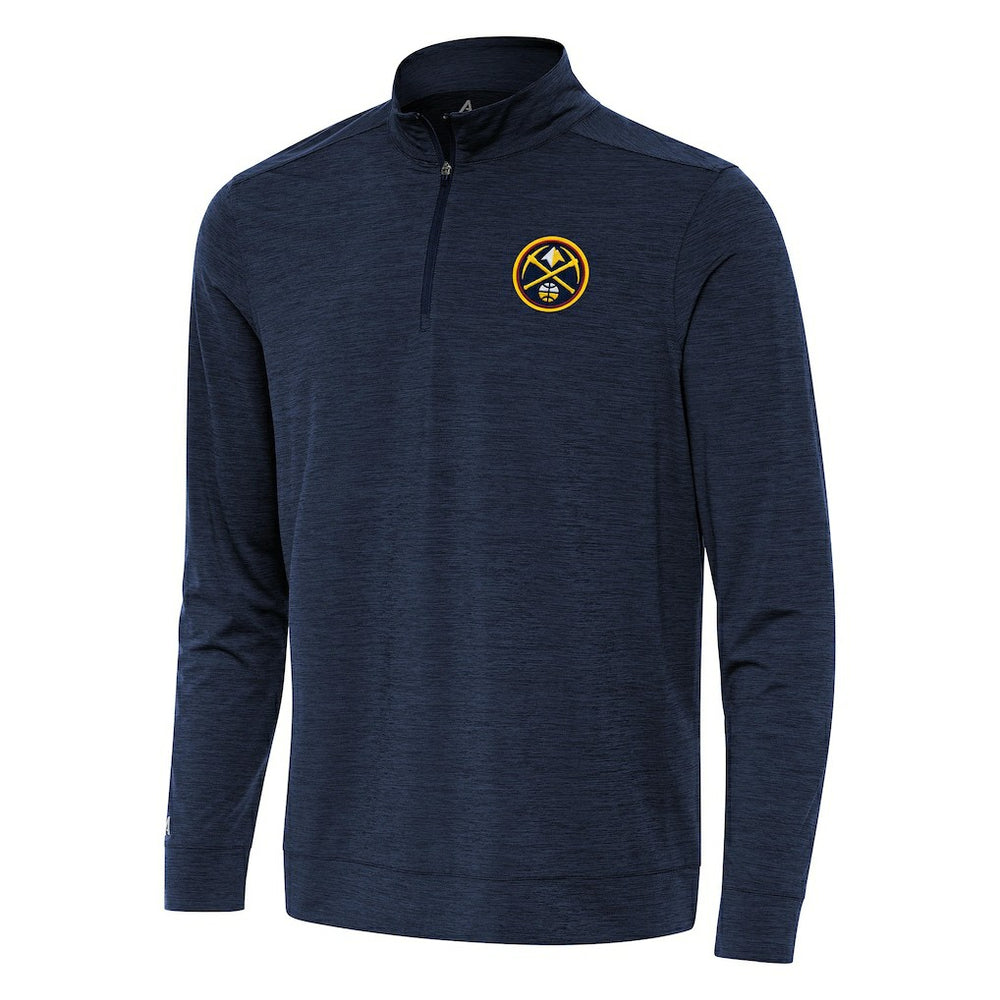 Heather Navy Denver Nuggets Antigua Bright Quarter-Zip Top sale | NBA