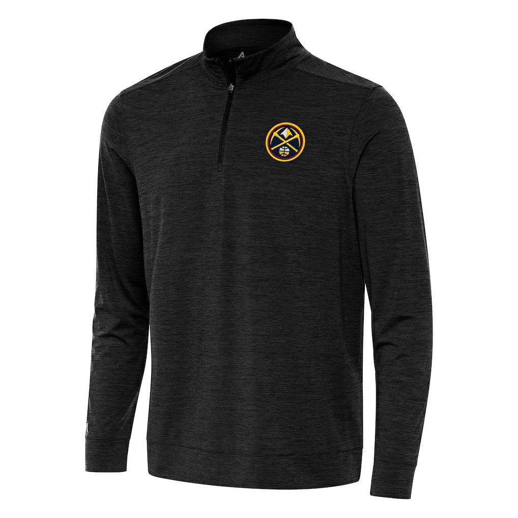 Heather Black Denver Nuggets Antigua Bright Quarter-Zip Top sale | NBA