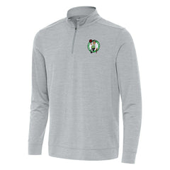 Heather Gray Boston Celtics Antigua Bright Quarter-Zip Top | NBA