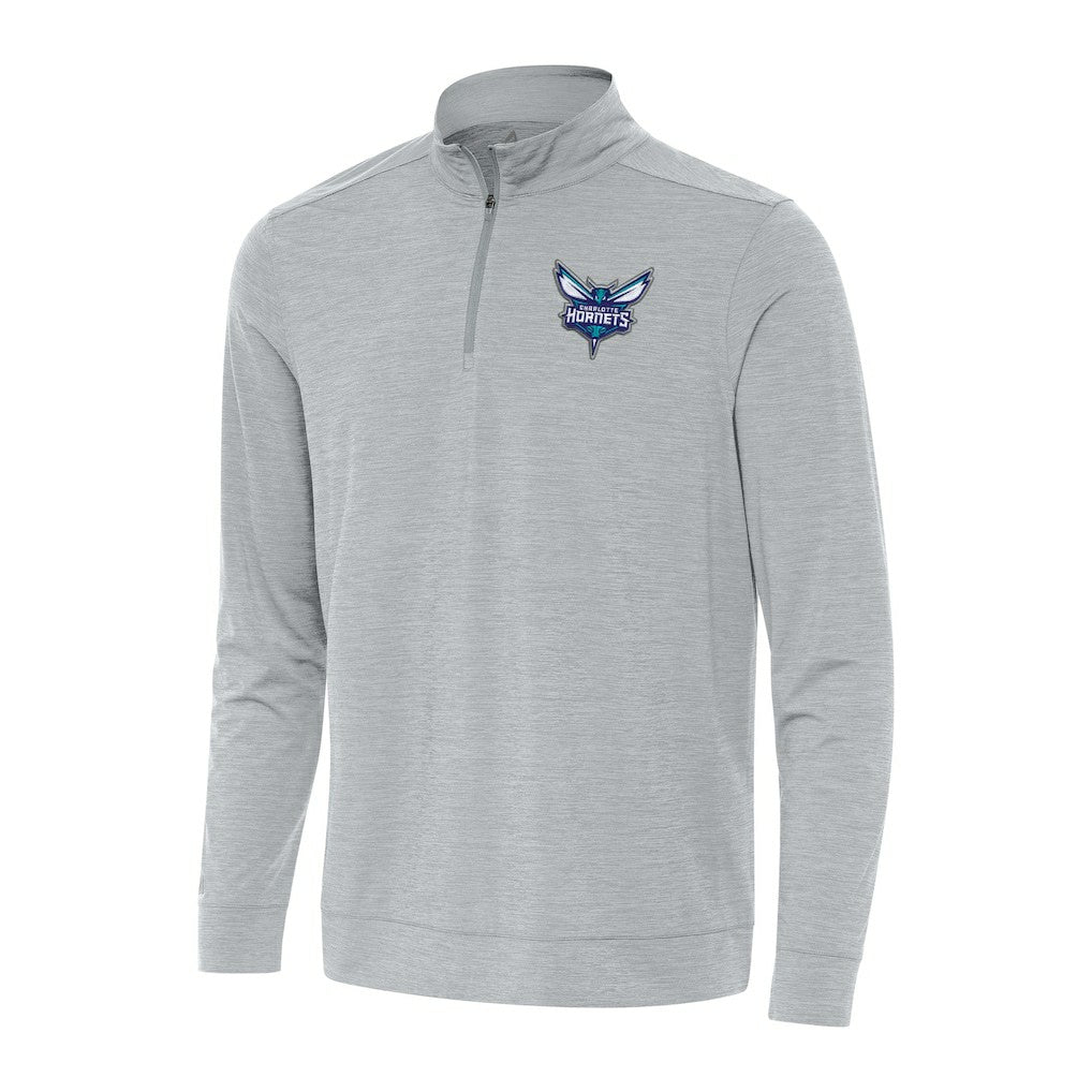 Heather Gray Charlotte Hornets Antigua Bright Quarter-Zip Top | NBA