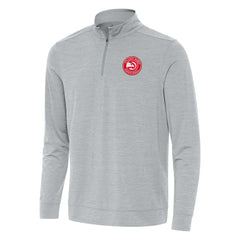 Heather Gray Atlanta Hawks Antigua Bright Quarter-Zip Top | NBA