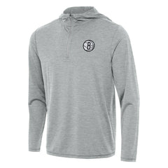 Heather Gray Brooklyn Nets Antigua Tidy Quarter-Zip Hoodie | NBA
