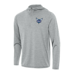 Heather Gray Charlotte Hornets Antigua Tidy Quarter-Zip Hoodie | NBA