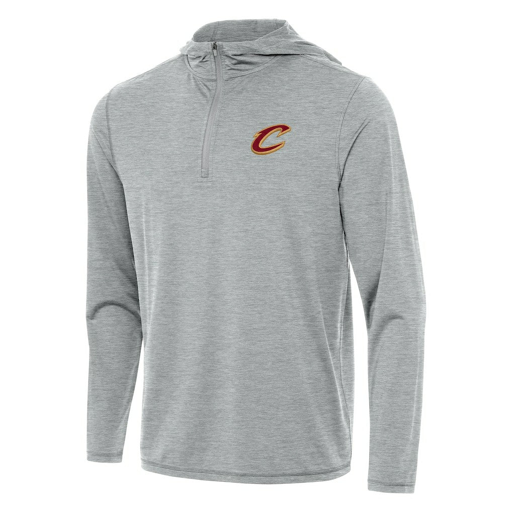 Heather Gray Cleveland Cavaliers Antigua Tidy Quarter-Zip Hoodie sale | NBA
