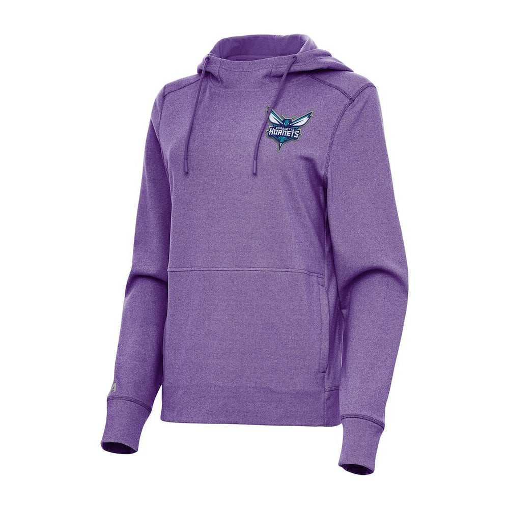 Heather Purple Charlotte Hornets Antigua Women's Justice Pullover Hoodie | NBA