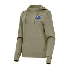 Heather Olive Charlotte Hornets Antigua Women's Justice Pullover Hoodie | NBA