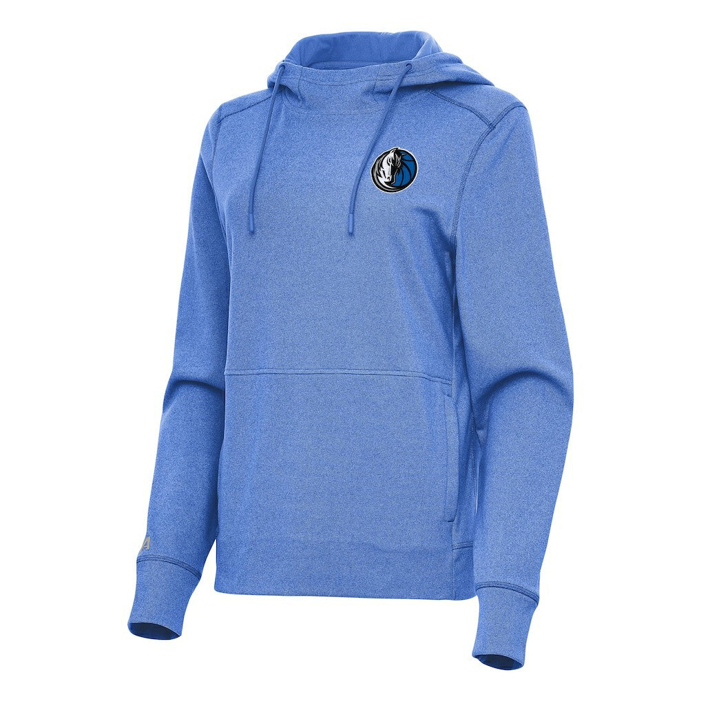 Heather Blue Dallas Mavericks Antigua Women's Justice Pullover Hoodie sale | NBA