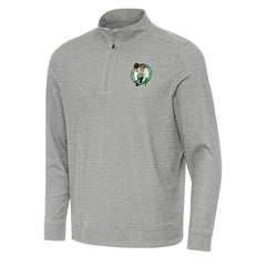 Heather Gray Boston Celtics Antigua Subtle Quarter-Zip Sweatshirt | NBA
