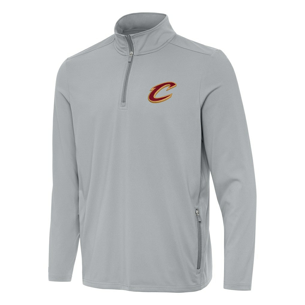 Gray Cleveland Cavaliers Antigua Perilous Quarter-Zip Sweatshirt sale | NBA