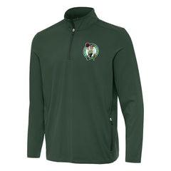 Hunter Green Boston Celtics Antigua Perilous Quarter-Zip Sweatshirt | NBA