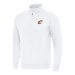 White Cleveland Cavaliers Antigua Victory Quarter-Zip Mock Sweatshirt sale | NBA