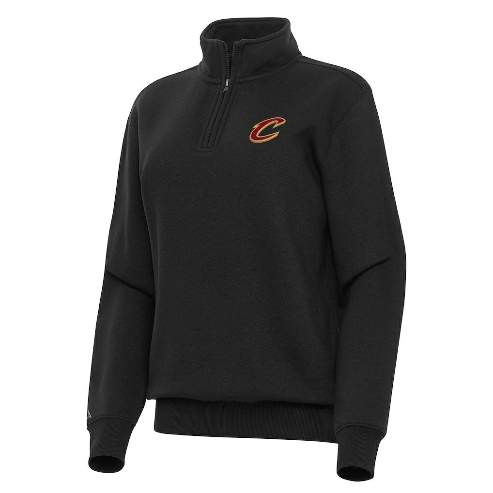 Black Cleveland Cavaliers Antigua Women's Victory Quarter-Zip Sweatshirt sale | NBA