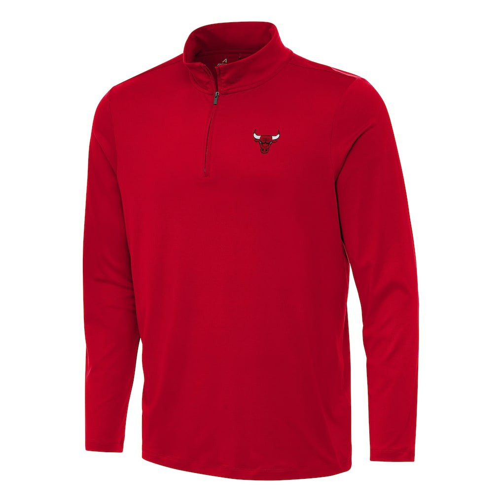 Red Chicago Bulls Antigua Reprocess Quarter-Zip Top | NBA