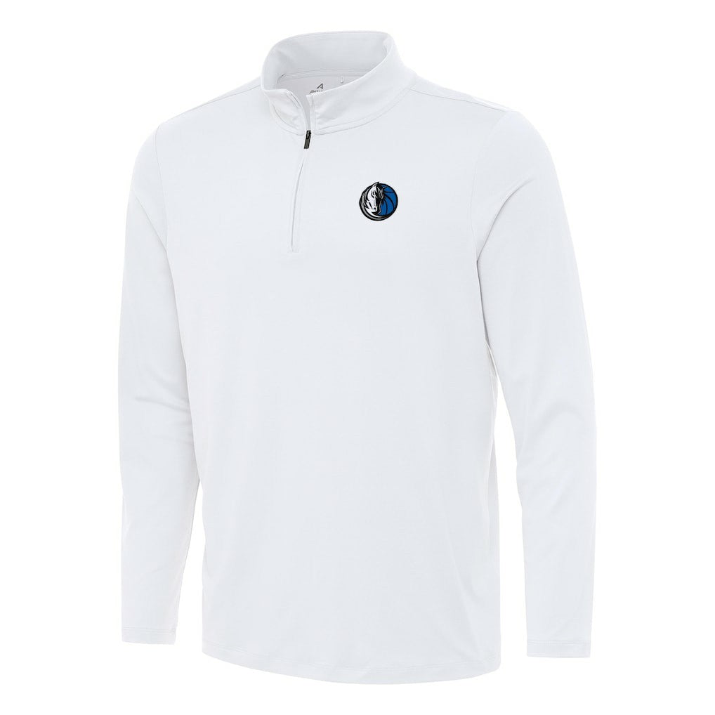 White Dallas Mavericks Antigua Reprocess Quarter-Zip Top sale | NBA