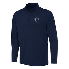 Navy Dallas Mavericks Antigua Reprocess Quarter-Zip Top sale | NBA
