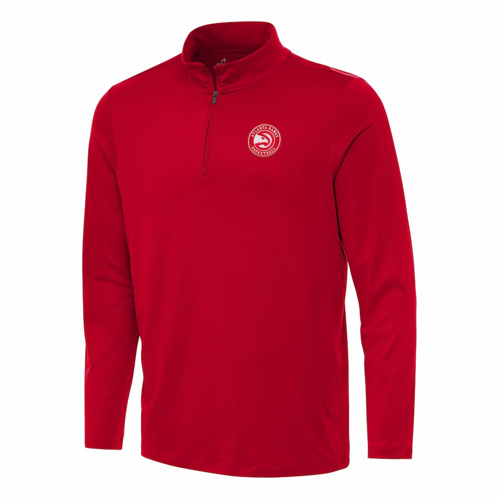 Red Atlanta Hawks Antigua Reprocess Quarter-Zip Top | NBA