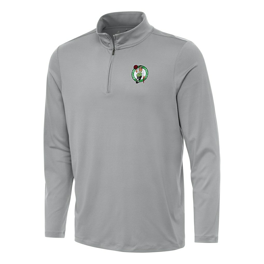 Gray Boston Celtics Antigua Reprocess Quarter-Zip Top | NBA