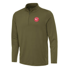 Olive Atlanta Hawks Antigua Reprocess Quarter-Zip Top | NBA
