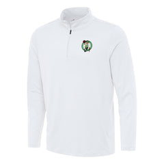 White Boston Celtics Antigua Reprocess Quarter-Zip Top | NBA