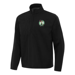 Black Boston Celtics Antigua Brisk Quarter-Zip Windbreaker | NBA