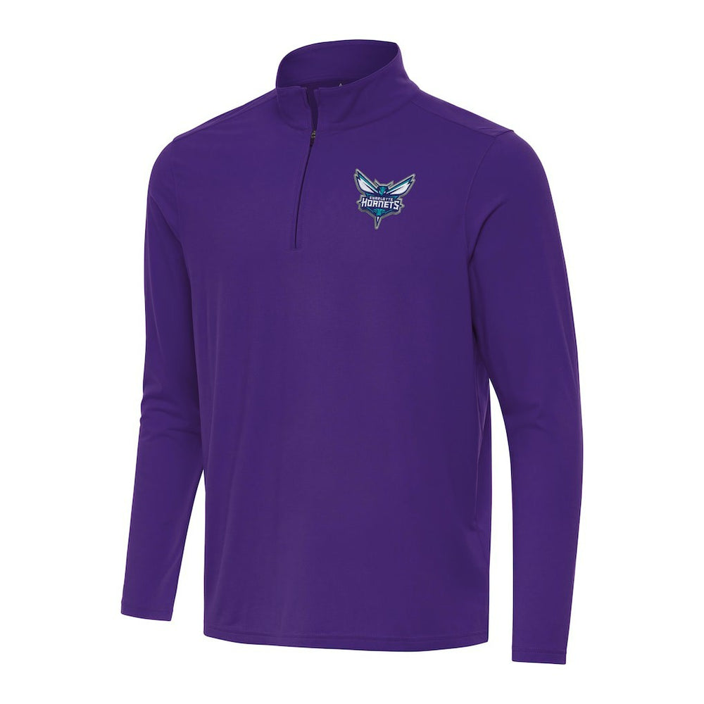 Purple Charlotte Hornets Antigua Intent Quarter-Zip Top | NBA