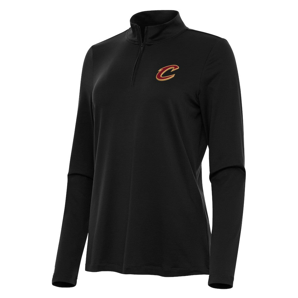 Black Cleveland Cavaliers Antigua Women's Reprocess Quarter-Zip Top sale | NBA