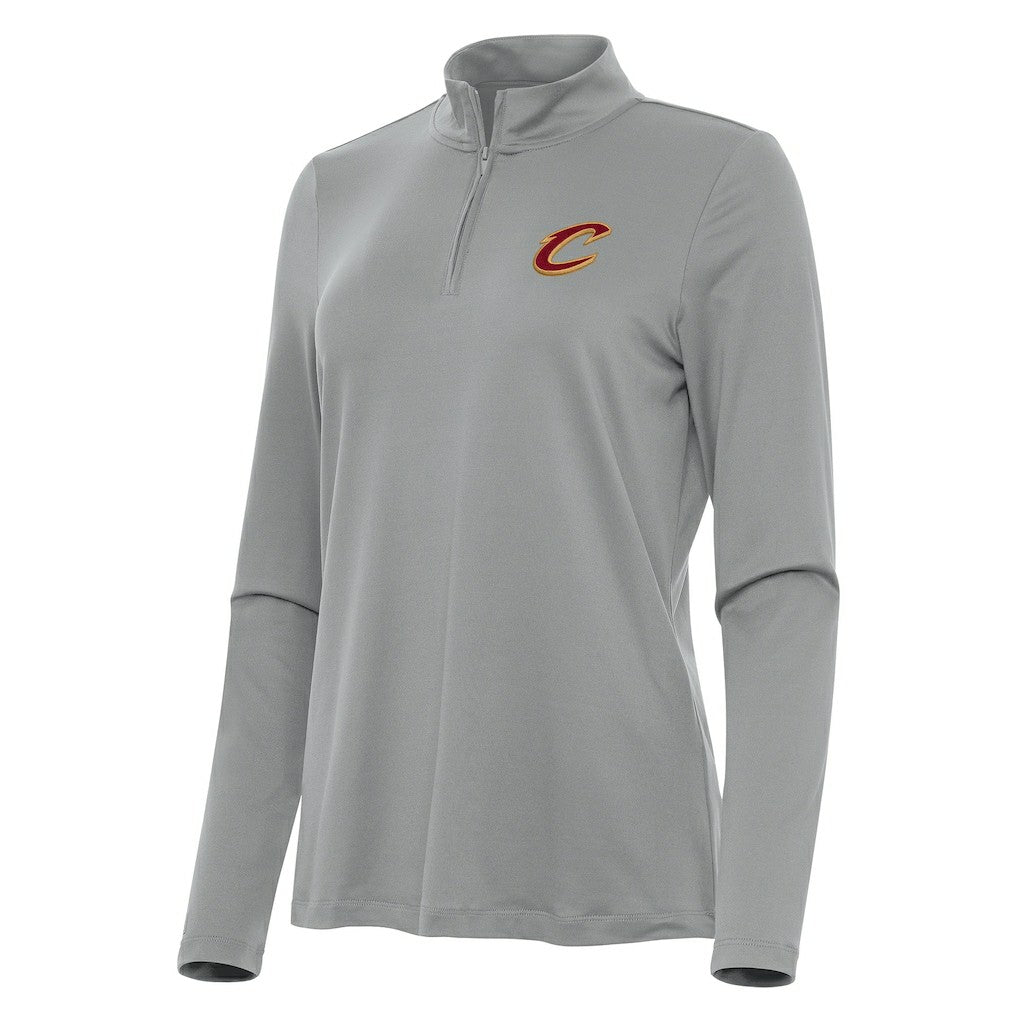 Gray Cleveland Cavaliers Antigua Women's Reprocess Quarter-Zip Top sale | NBA