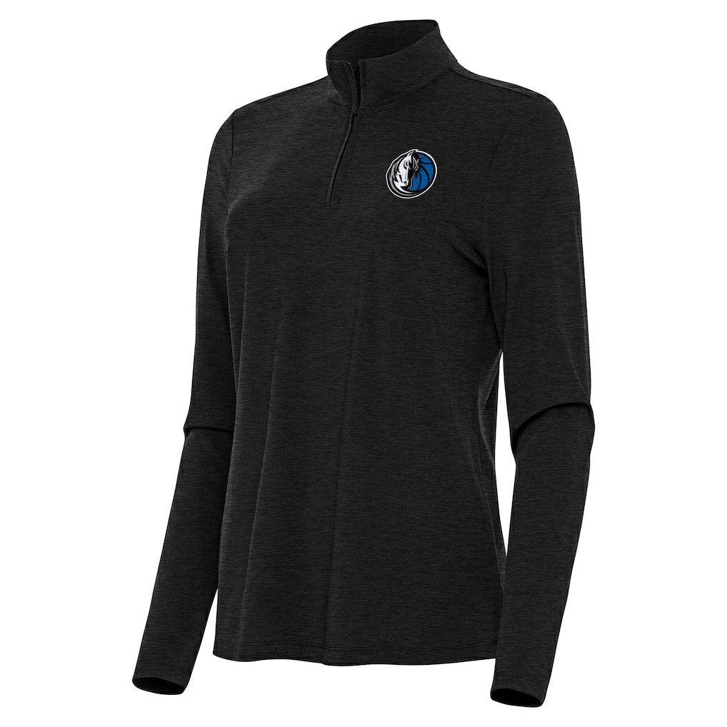 Heather Black Dallas Mavericks Antigua Women's Bright Quarter-Zip Top sale | NBA