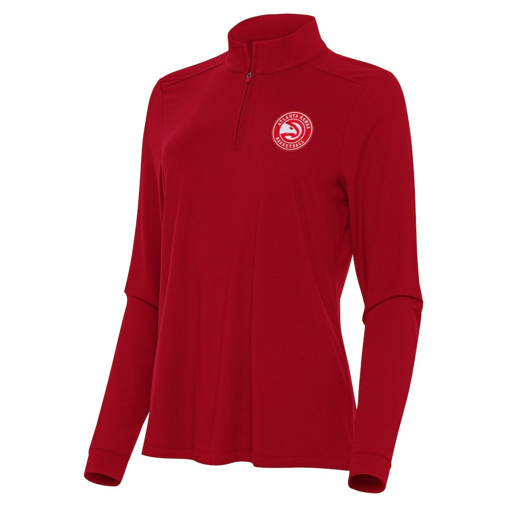 Red Atlanta Hawks Antigua Women's Intent Quarter-Zip Top | NBA