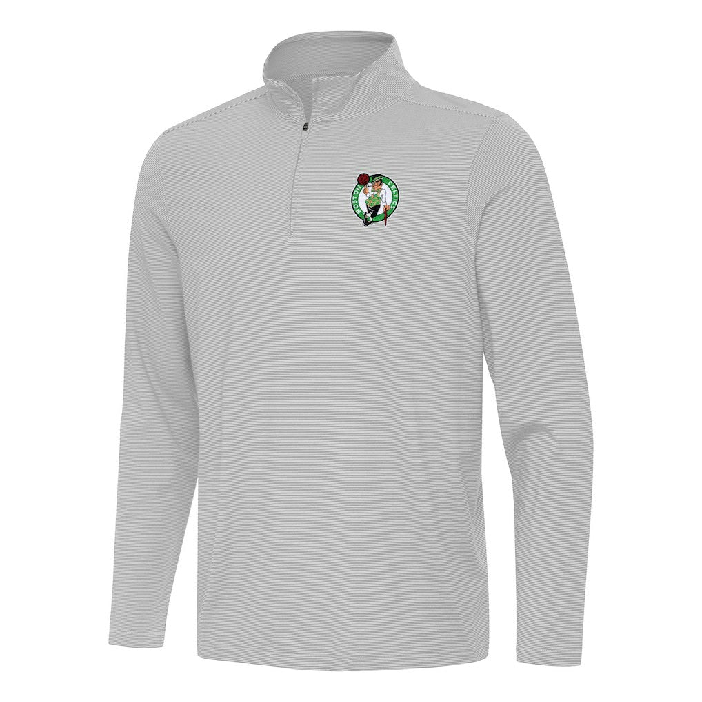 Gray Boston Celtics Antigua Twine Quarter-Zip Top | NBA