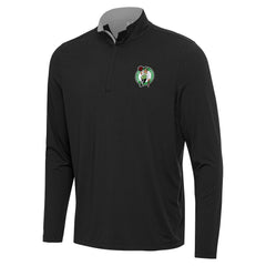 Black/Gray Boston Celtics Antigua Content Quarter-Zip Top | NBA