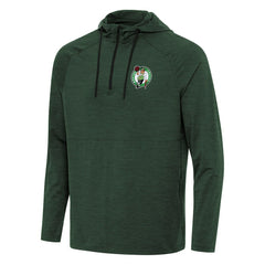 Heather Green Boston Celtics Antigua Spikes Raglan Quarter-Zip Hoodie | NBA