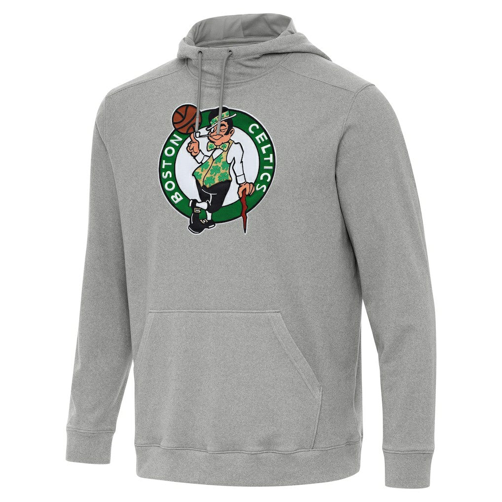 Heather Gray Boston Celtics Antigua Cloud Pullover Hoodie | NBA