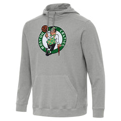 Heather Gray Boston Celtics Antigua Cloud Pullover Hoodie | NBA