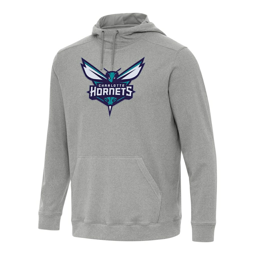 Heather Gray Charlotte Hornets Antigua Cloud Pullover Hoodie | NBA