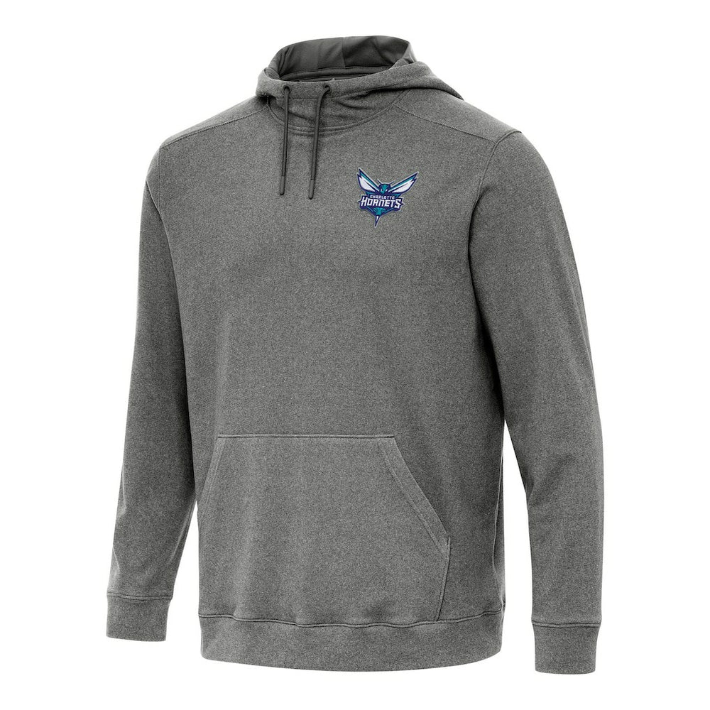 Heather Black Charlotte Hornets Antigua Cloud Pullover Hoodie | NBA