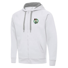 White Boston Celtics Antigua Big & Tall Victory Full-Zip Hoodie Jacket | NBA