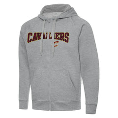 Heather Gray Cleveland Cavaliers Antigua Big & Tall Victory Full-Zip Hoodie Jacket sale | NBA