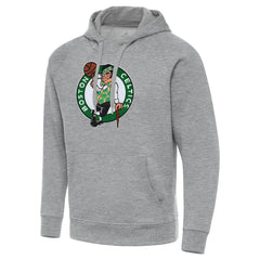 Heather Gray Boston Celtics Antigua Big & Tall Victory Raglan Pullover Hoodie | NBA