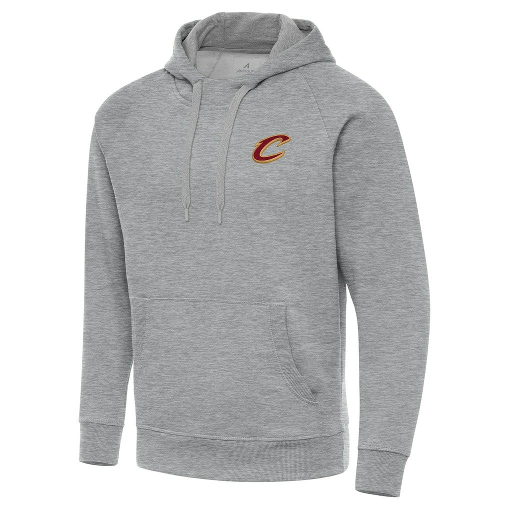 Heather Gray Cleveland Cavaliers Antigua Big & Tall Victory Raglan Pullover Hoodie | NBA